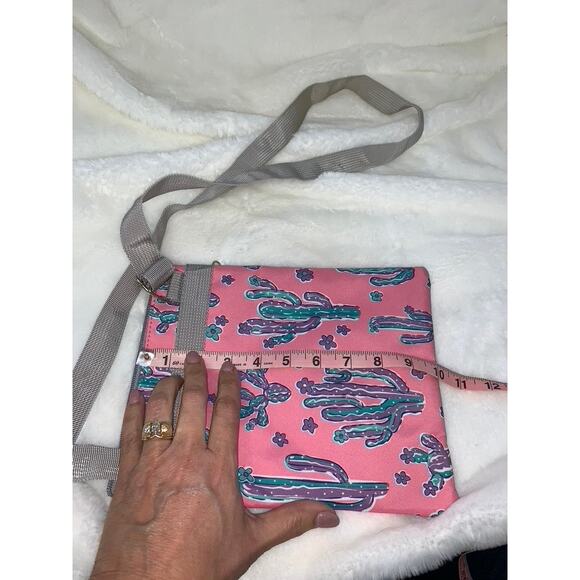 Simply Southern Women's Pink Cactus Print Crossbody Bag Medium Adjustable Strap - Picture 5 of 7